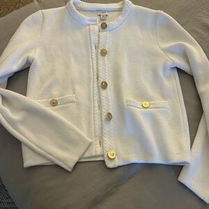 White Button-Up Cardigan